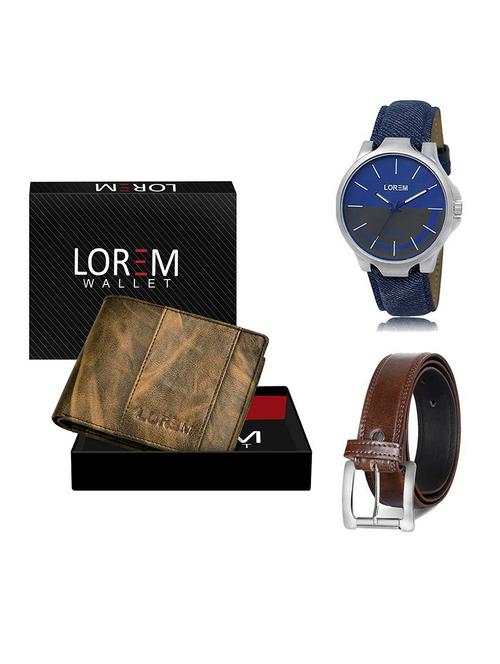 belt, wallet & watch gift combo - 19380546 - Very Small Image - 1