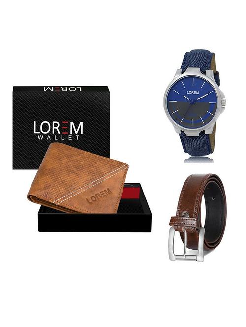 belt, wallet & watch gift combo - 19380559 - Very Small Image - 1