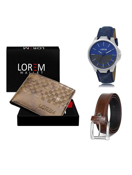 belt, wallet & watch gift combo - 19380562 - Very Small Image - 1