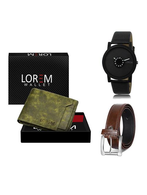 belt, wallet & watch gift combo - 19380587 - Very Small Image - 1