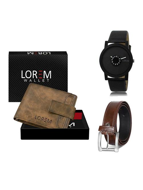 belt, wallet & watch gift combo - 19380594 - Very Small Image - 1
