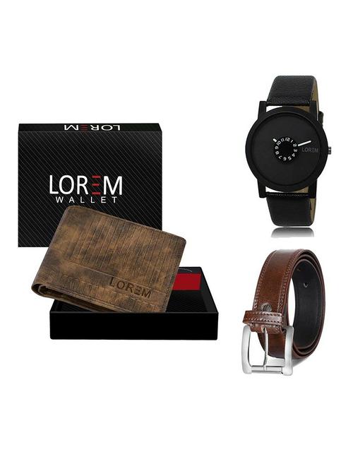 belt, wallet & watch gift combo - 19380599 - Very Small Image - 1