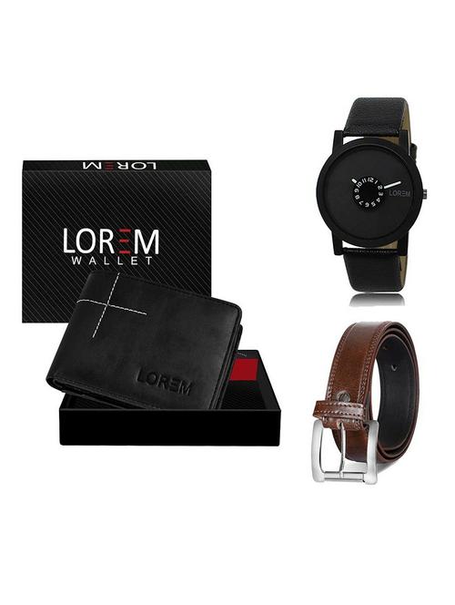 belt, wallet & watch gift combo - 19380611 - Very Small Image - 1