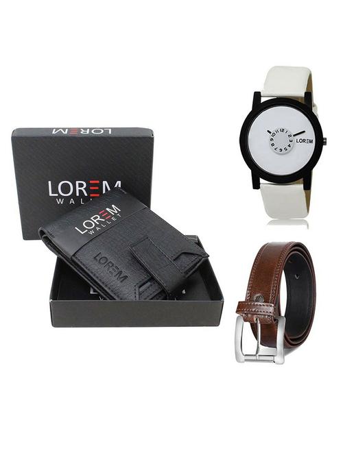 belt, wallet & watch gift combo - 19380624 - Very Small Image - 1