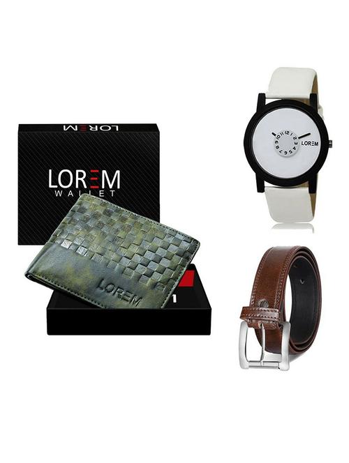 belt, wallet & watch gift combo - 19380654 - Very Small Image - 1