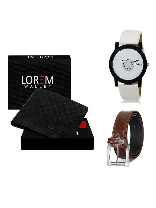 belt, wallet & watch gift combo - 19380655 - Very Small Image - 1
