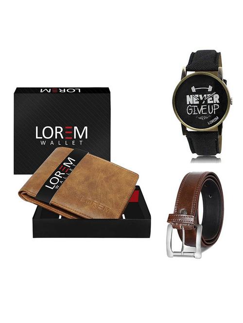belt, wallet & watch gift combo - 19380674 - Very Small Image - 1
