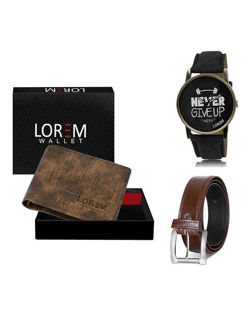 belt, wallet & watch gift combo - 19380689 - Very Small Image - 1