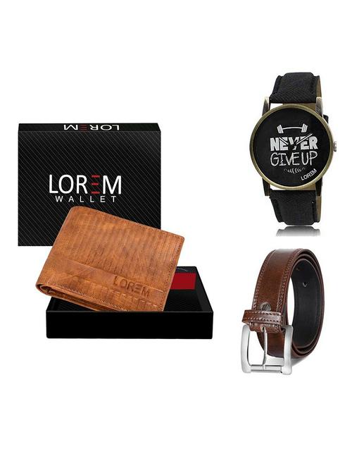 belt, wallet & watch gift combo - 19380690 - Very Small Image - 1