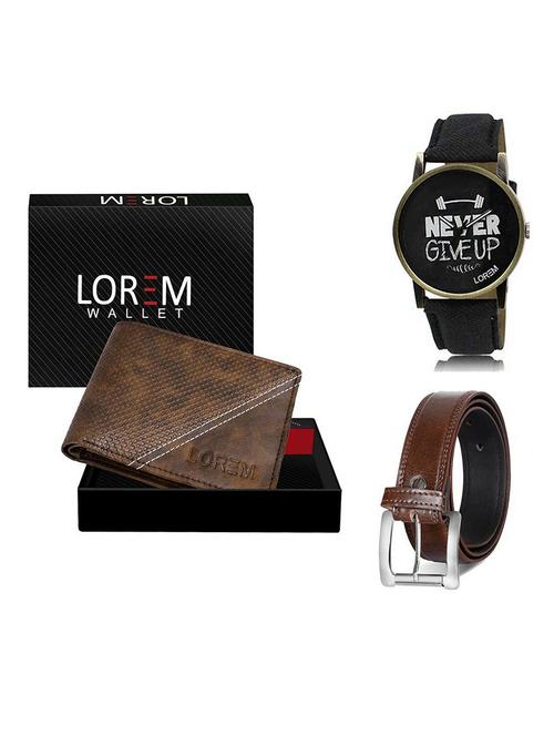 belt, wallet & watch gift combo - 19380693 - Very Small Image - 1