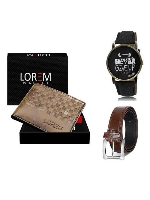 belt, wallet & watch gift combo - 19380697 - Very Small Image - 1