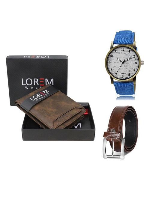belt, wallet & watch gift combo - 19380711 - Very Small Image - 1
