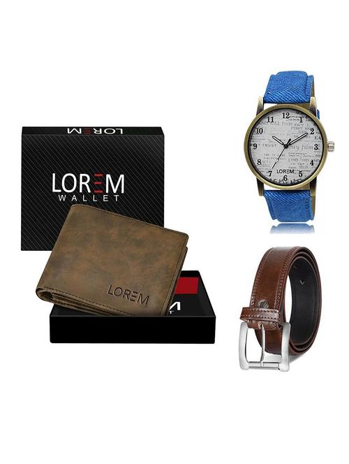 belt, wallet & watch gift combo - 19380731 - Very Small Image - 1