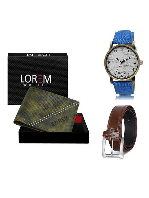 belt, wallet & watch gift combo - 19380740 - Very Small Image - 1