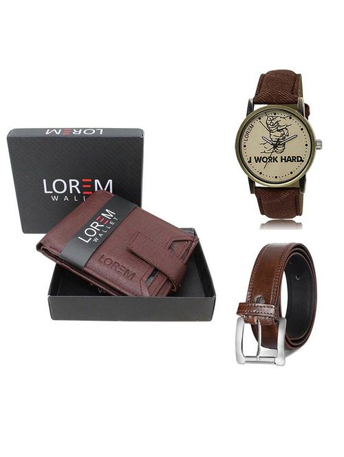 belt, wallet & watch gift combo - 19380760 - Very Small Image - 1