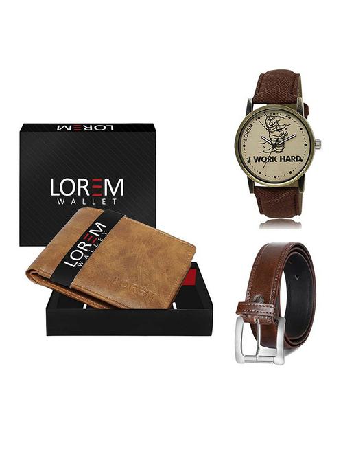 belt, wallet & watch gift combo - 19380764 - Very Small Image - 1