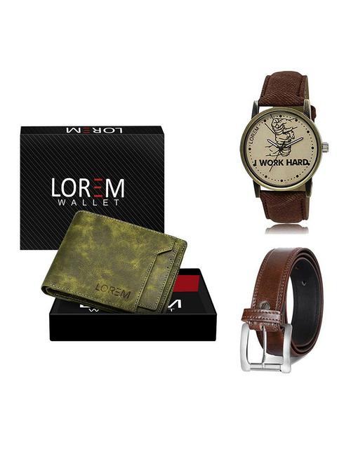belt, wallet & watch gift combo - 19380767 - Very Small Image - 1