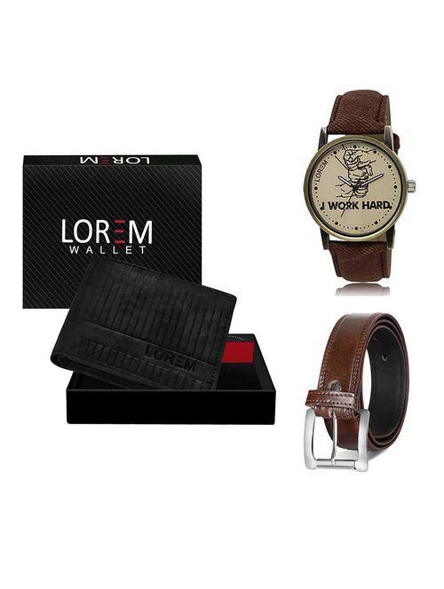 belt, wallet & watch gift combo - 19380782 - Very Small Image - 1