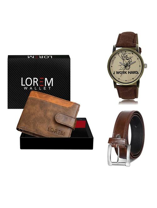 belt, wallet & watch gift combo - 19380795 - Very Small Image - 1