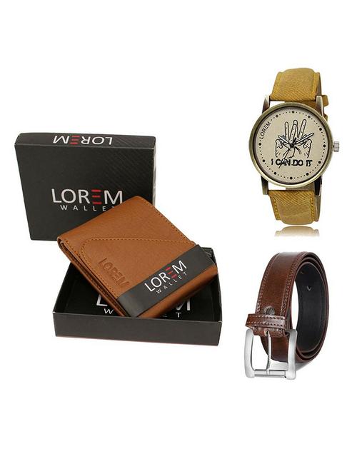 belt, wallet & watch gift combo - 19380798 - Very Small Image - 1