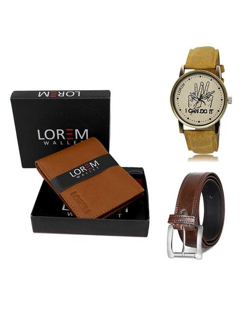 belt, wallet & watch gift combo - 19380799 - Very Small Image - 1