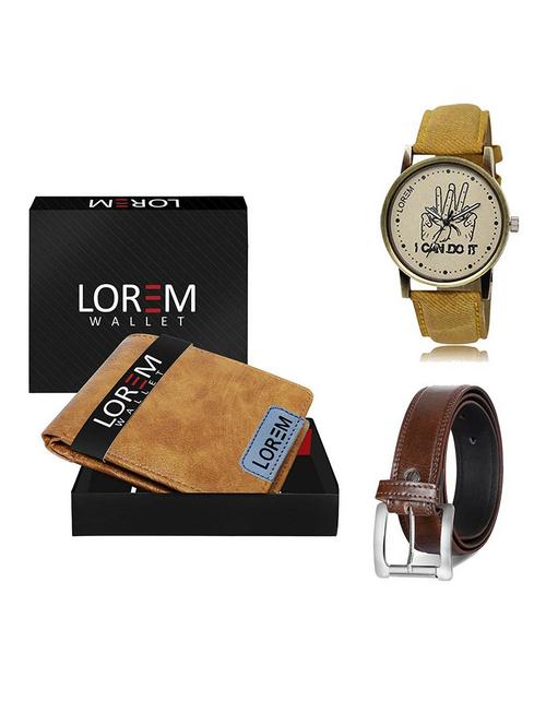belt, wallet & watch gift combo - 19380807 - Very Small Image - 1