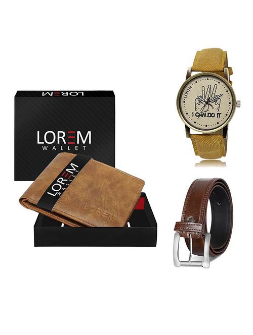 belt, wallet & watch gift combo - 19380809 - Very Small Image - 1