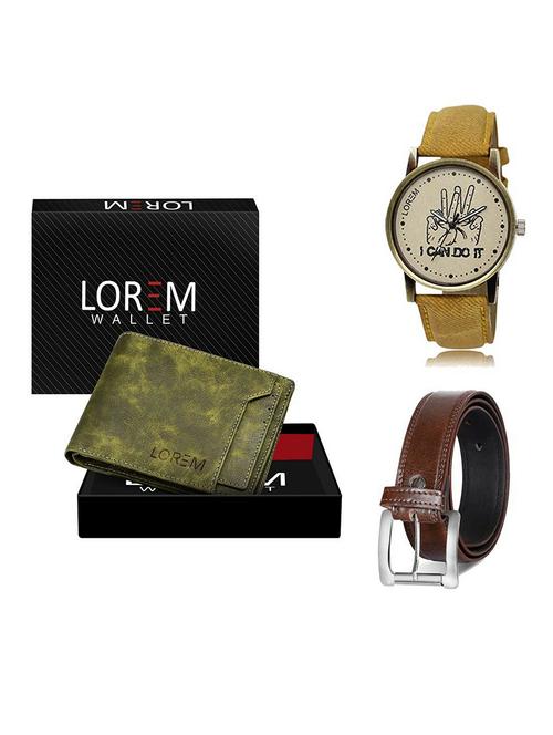 belt, wallet & watch gift combo - 19380812 - Very Small Image - 1