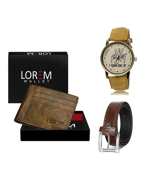 belt, wallet & watch gift combo - 19380815 - Very Small Image - 1