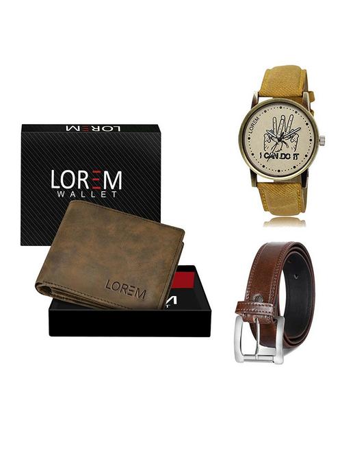 belt, wallet & watch gift combo - 19380821 - Very Small Image - 1