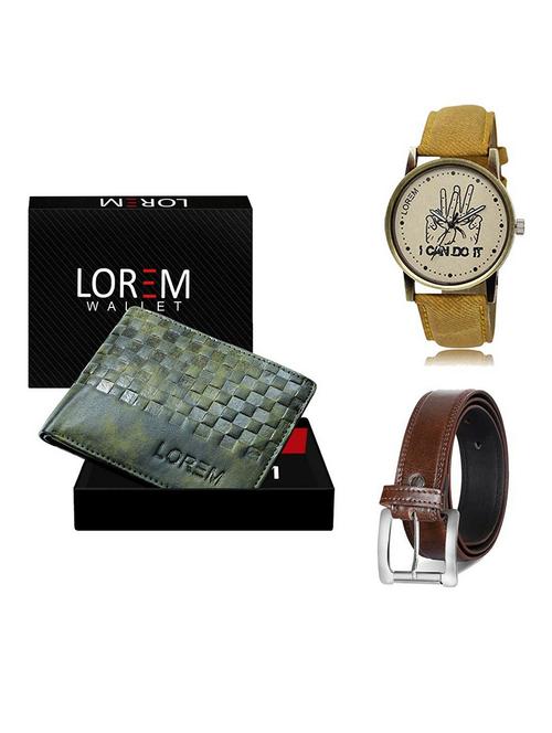 belt, wallet & watch gift combo - 19380834 - Very Small Image - 1