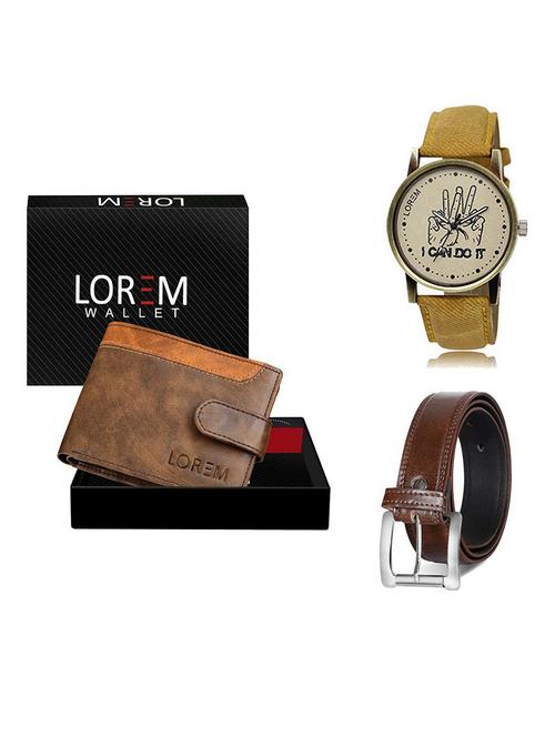 belt, wallet & watch gift combo - 19380840 - Very Small Image - 1