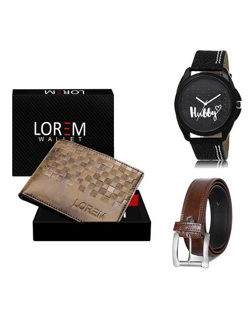 belt, wallet & watch gift combo - 19380877 - Very Small Image - 1