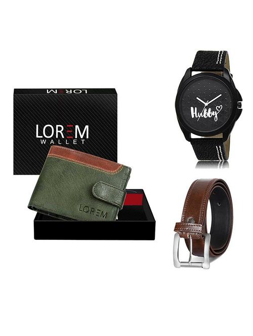 belt, wallet & watch gift combo - 19380887 - Very Small Image - 1