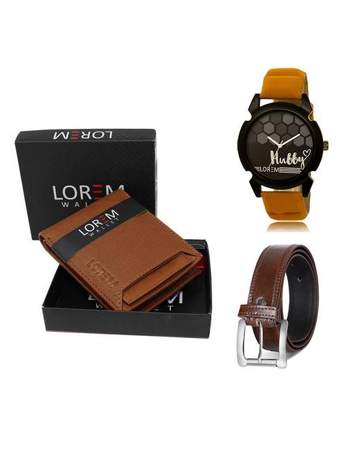 belt, wallet & watch gift combo - 19380890 - Very Small Image - 1