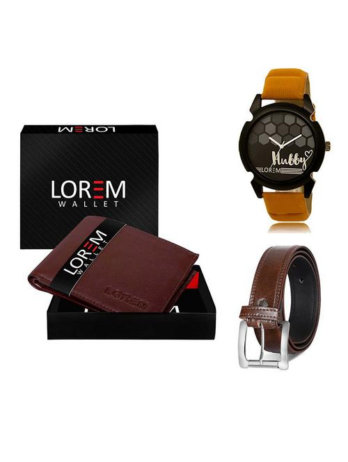 belt, wallet & watch gift combo - 19380900 - Very Small Image - 1