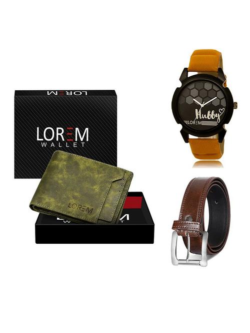 belt, wallet & watch gift combo - 19380902 - Very Small Image - 1