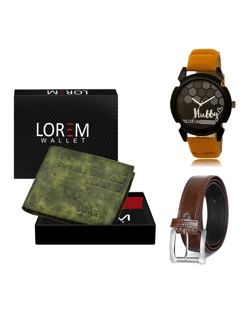 belt, wallet & watch gift combo - 19380903 - Very Small Image - 1