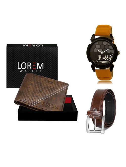 belt, wallet & watch gift combo - 19380918 - Very Small Image - 1