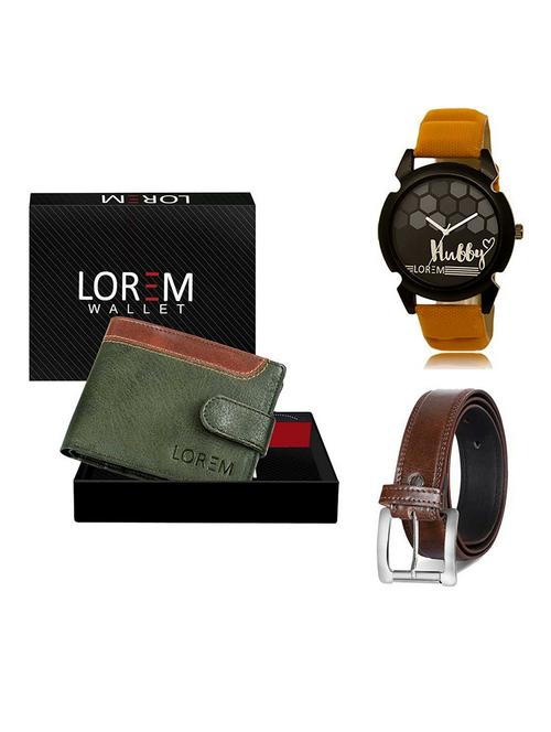 belt, wallet & watch gift combo - 19380932 - Very Small Image - 1