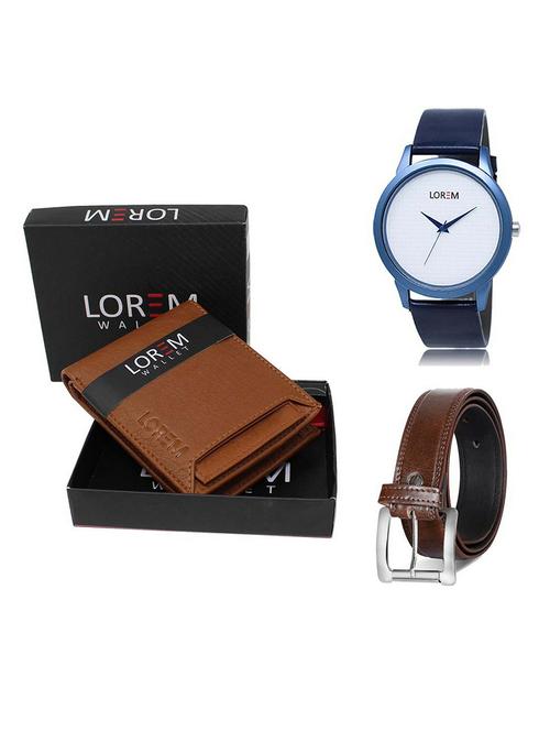 belt, wallet & watch gift combo - 19380935 - Very Small Image - 1