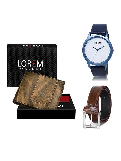 belt, wallet & watch gift combo - 19380951 - Very Small Image - 1