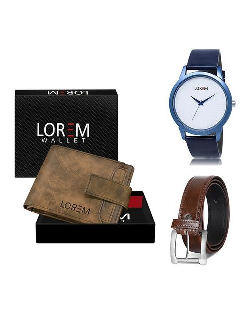 belt, wallet & watch gift combo - 19380954 - Very Small Image - 1