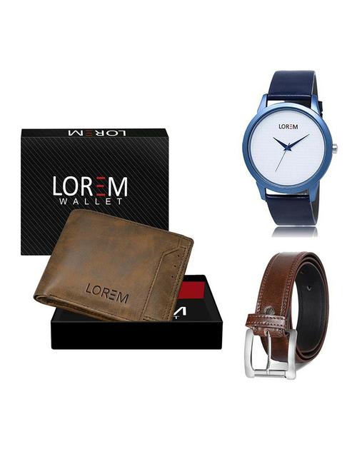 belt, wallet & watch gift combo - 19380955 - Very Small Image - 1