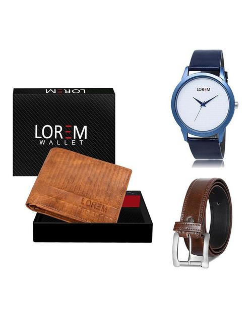 belt, wallet & watch gift combo - 19380960 - Very Small Image - 1