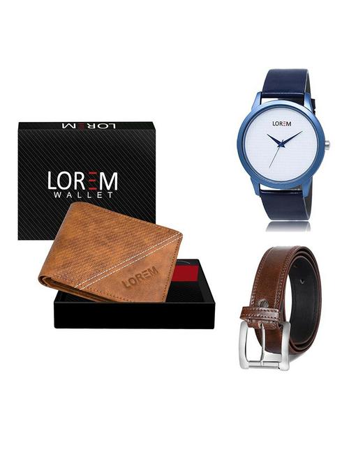 belt, wallet & watch gift combo - 19380964 - Very Small Image - 1
