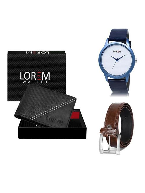 belt, wallet & watch gift combo - 19380966 - Very Small Image - 1