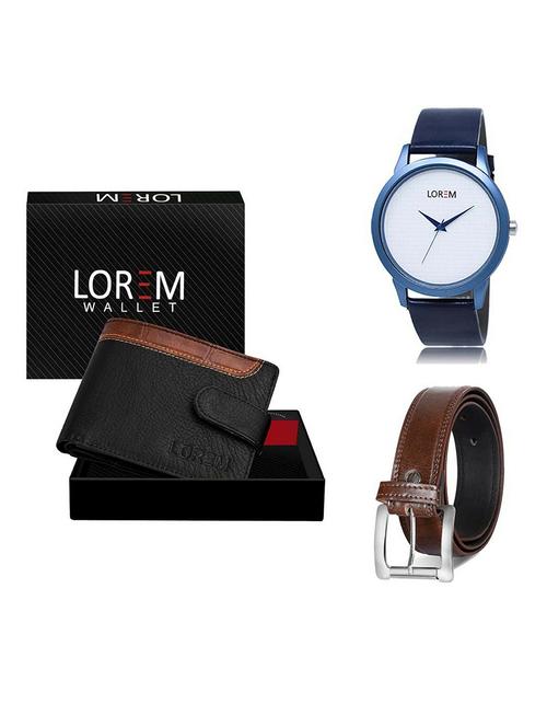belt, wallet & watch gift combo - 19380976 - Very Small Image - 1