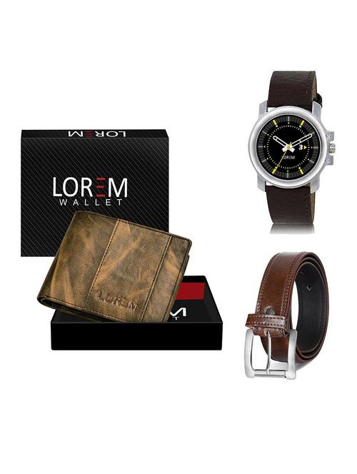belt, wallet & watch gift combo - 19380996 - Very Small Image - 1