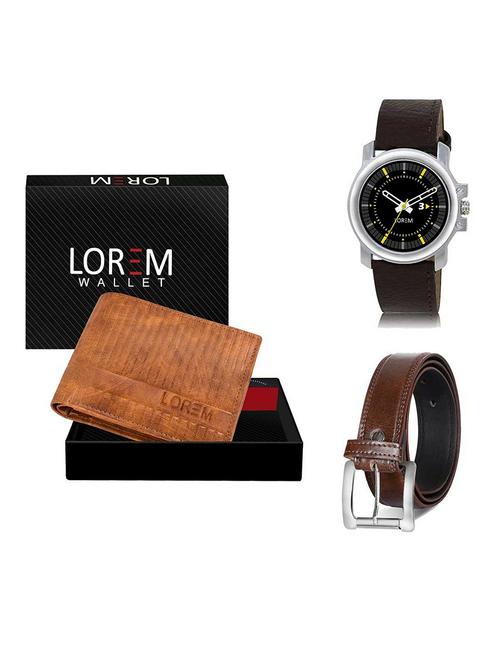 belt, wallet & watch gift combo - 19381005 - Very Small Image - 1